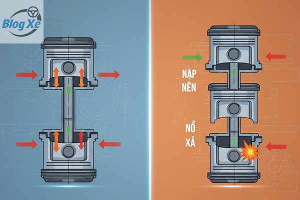 So sánh động cơ 2 thì và 4 thì